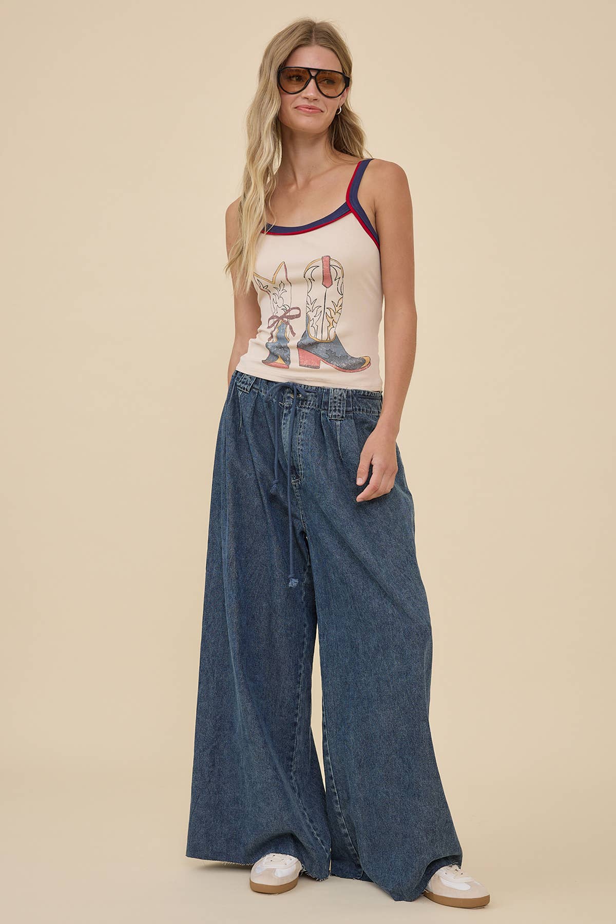 Vintage Cowboy Boots Rib Tank