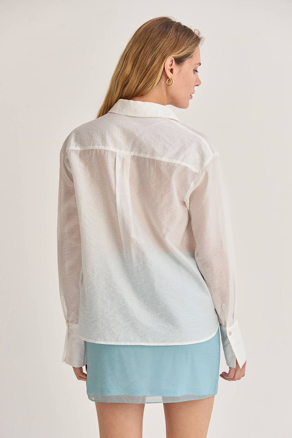 Nadia Sheer Button Up