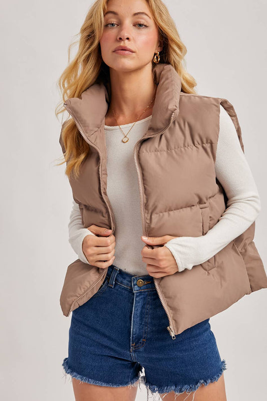 SALE | ZIPPER FRONT PUFFER VEST