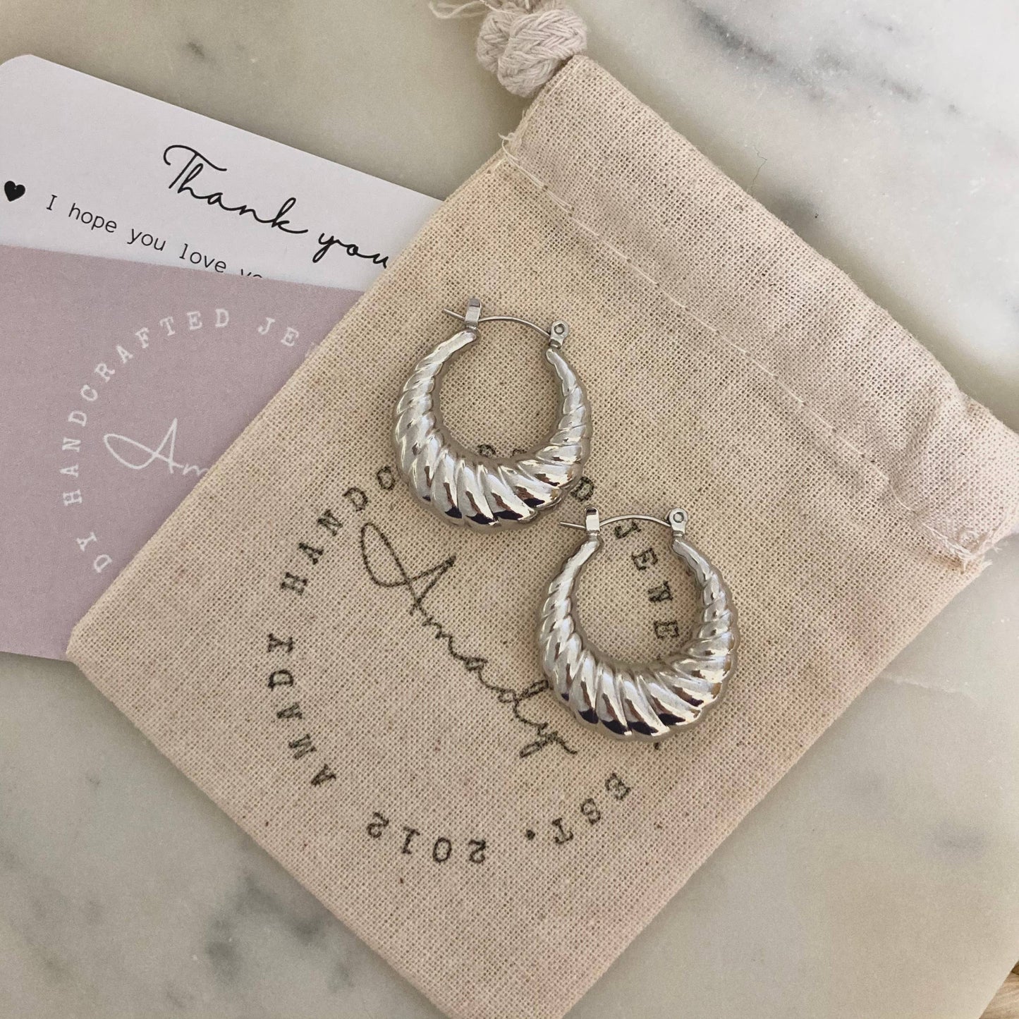 Silver Hoop Earrings