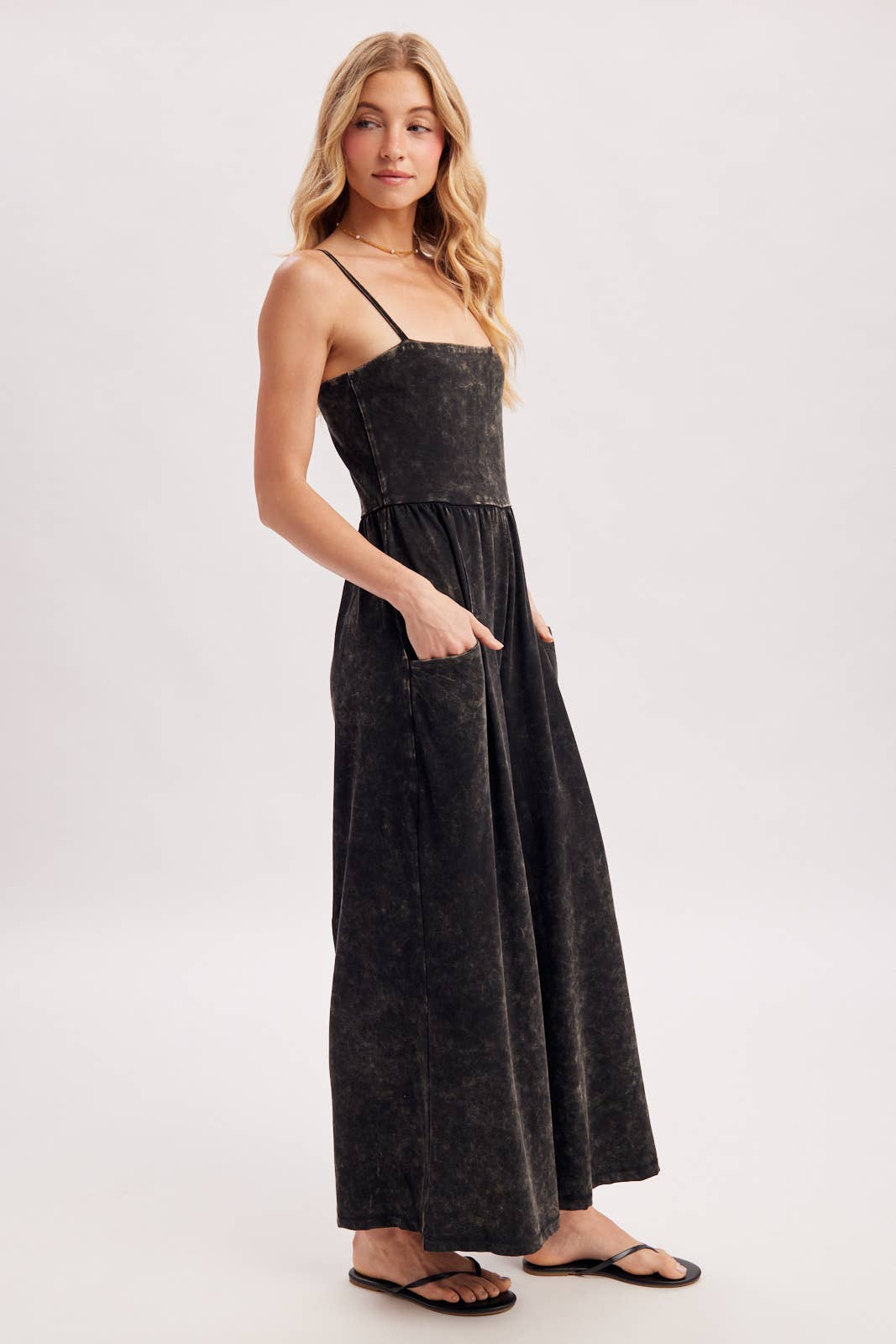 Washed Sleeveless Jumpsuit