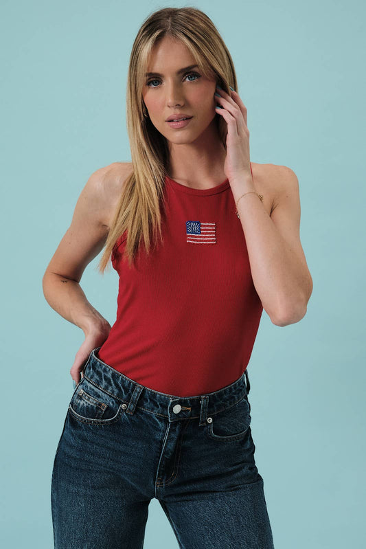 USA Ribbed Tank