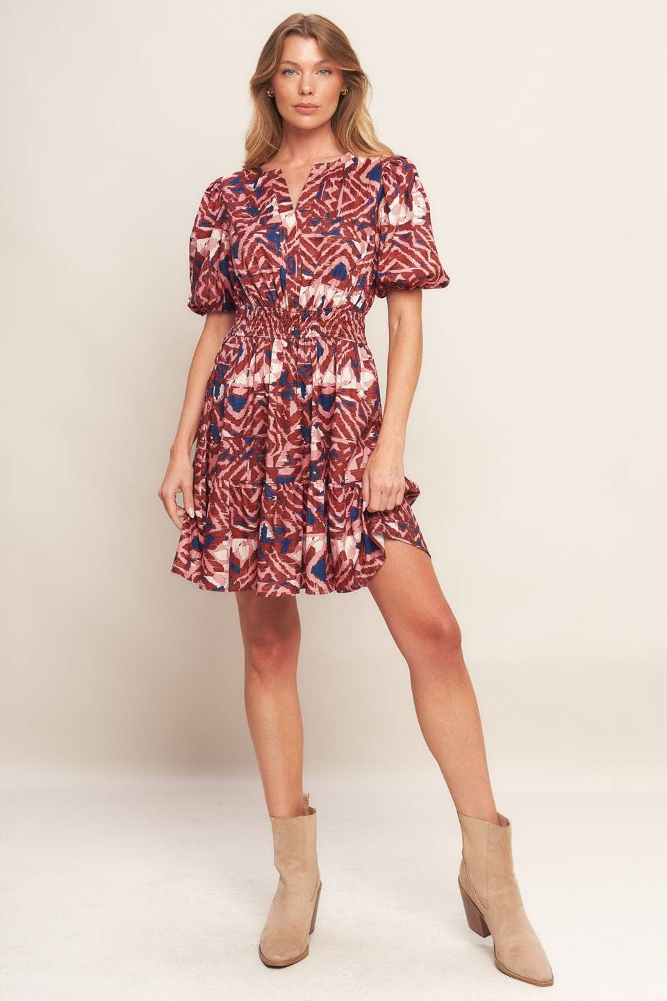Print Mini Dress