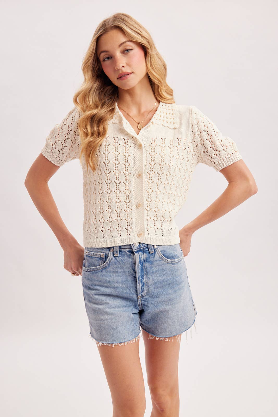 Ivory Vintage Knit Cardigan