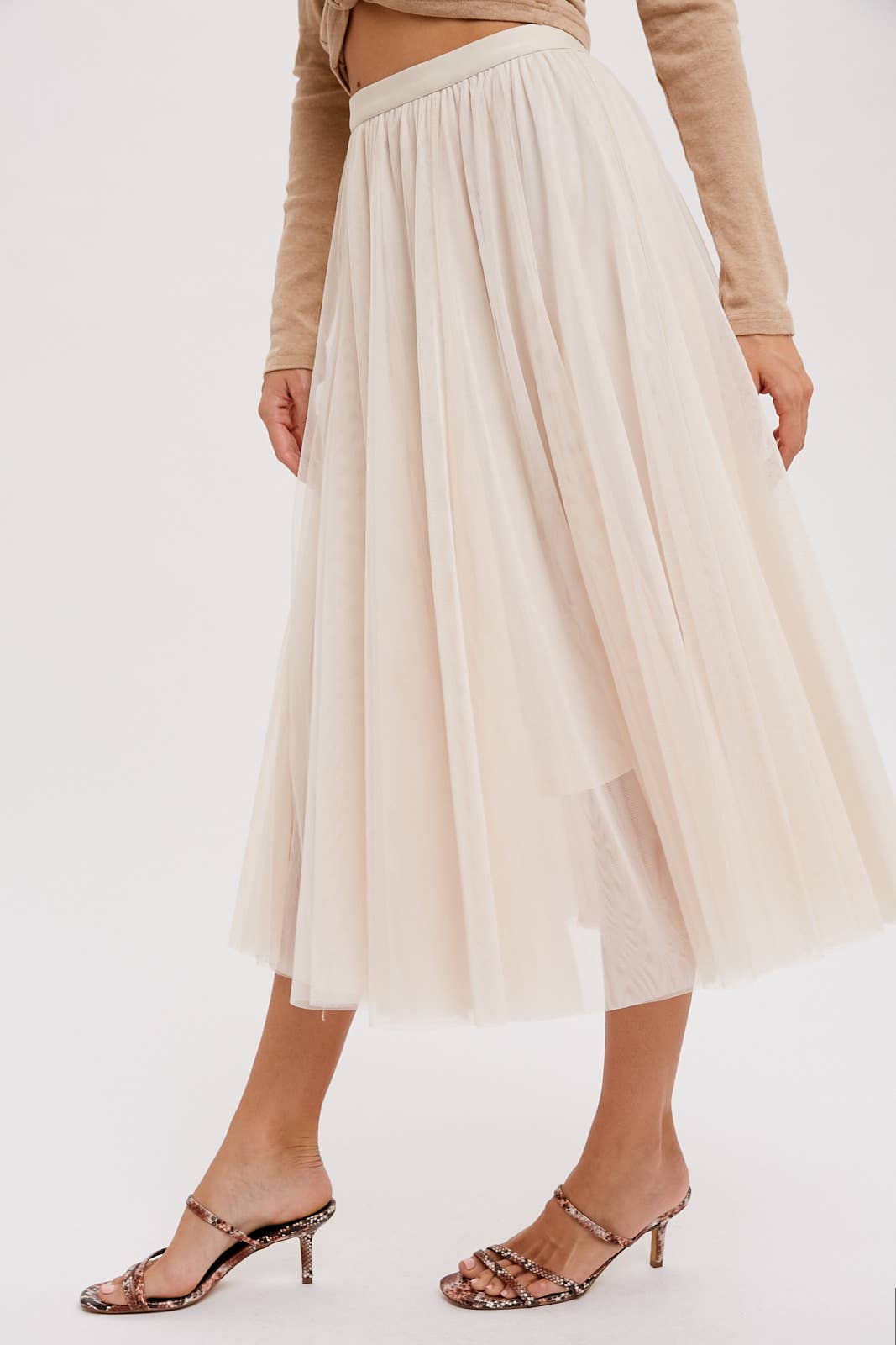 Tulle Midi Skirt