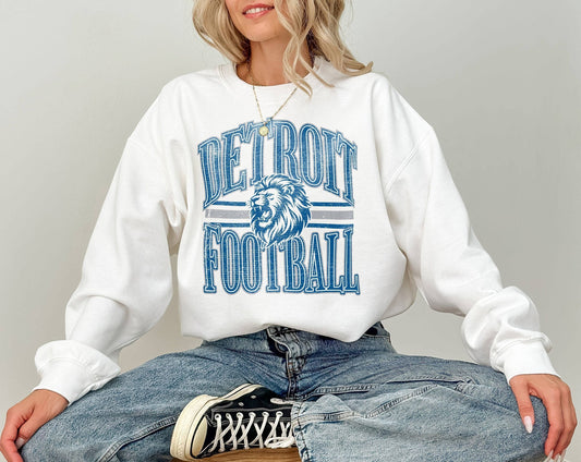 Detroit Football Sweatshirt Vintage Lions Game Day Gear | PRE-ORDER EST. SHIPPING 2/1