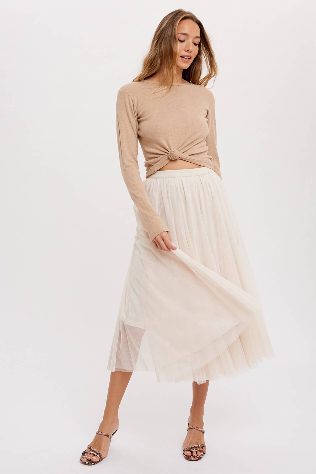 Tulle Midi Skirt