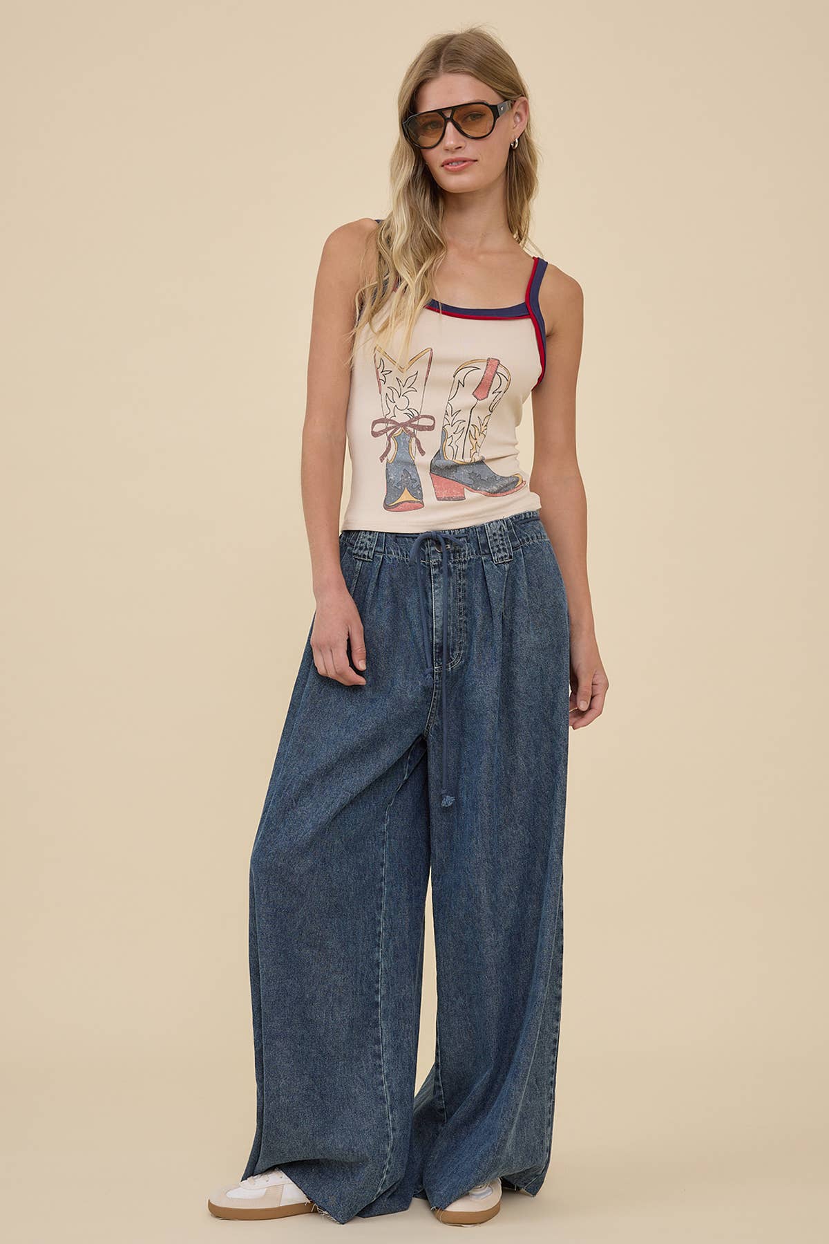 Vintage Cowboy Boots Rib Tank
