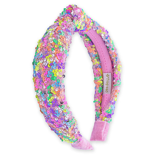 Kids Rainbow Sequin Knotted Hair Accessories