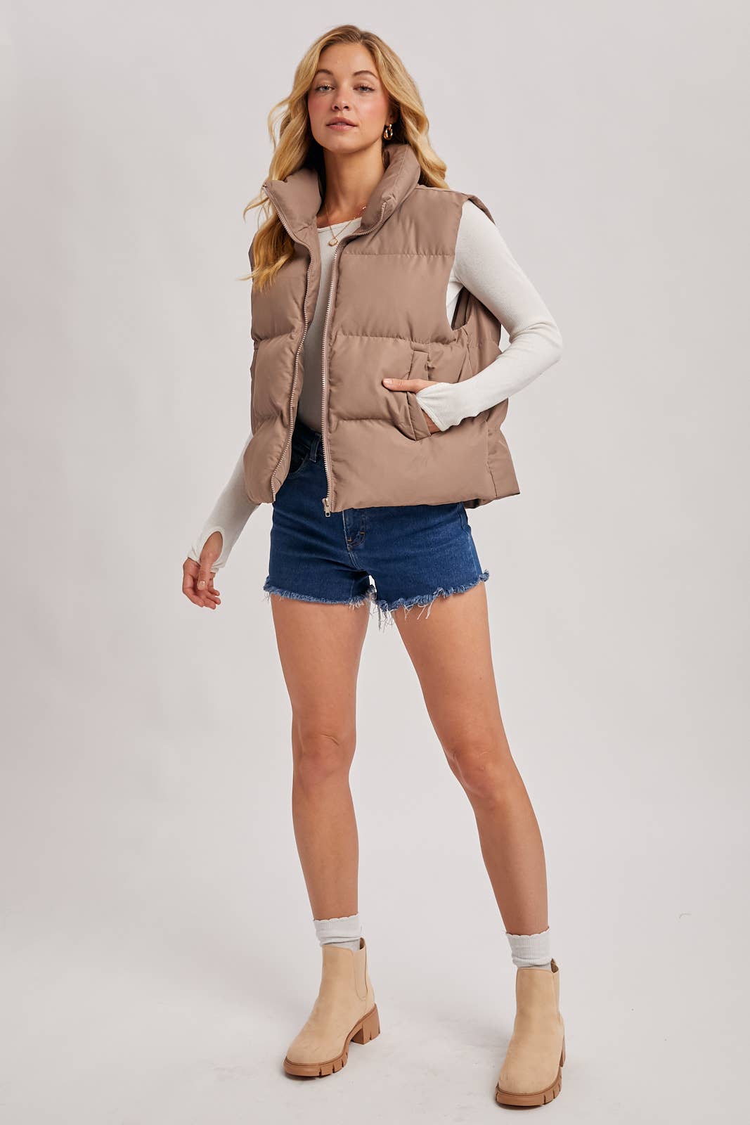 SALE | ZIPPER FRONT PUFFER VEST