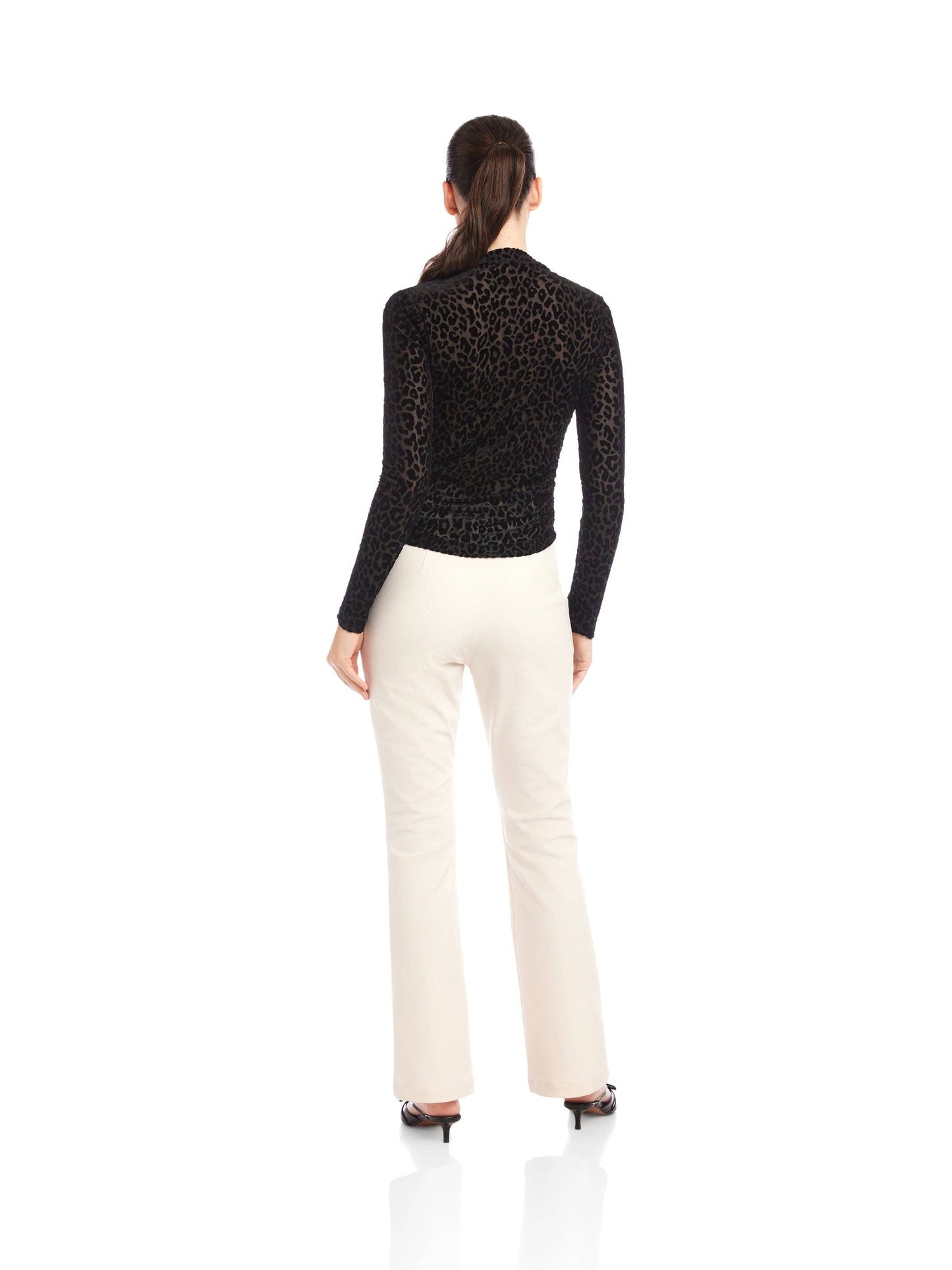 Khami Velvet Burnout Shirred Top