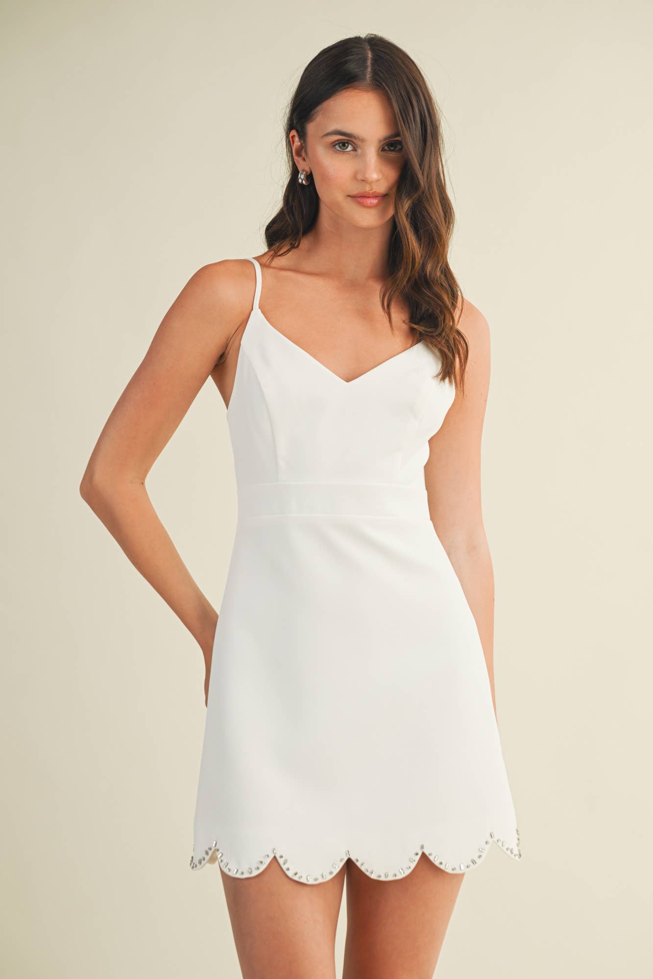 SCALLOP EDGE DRESS