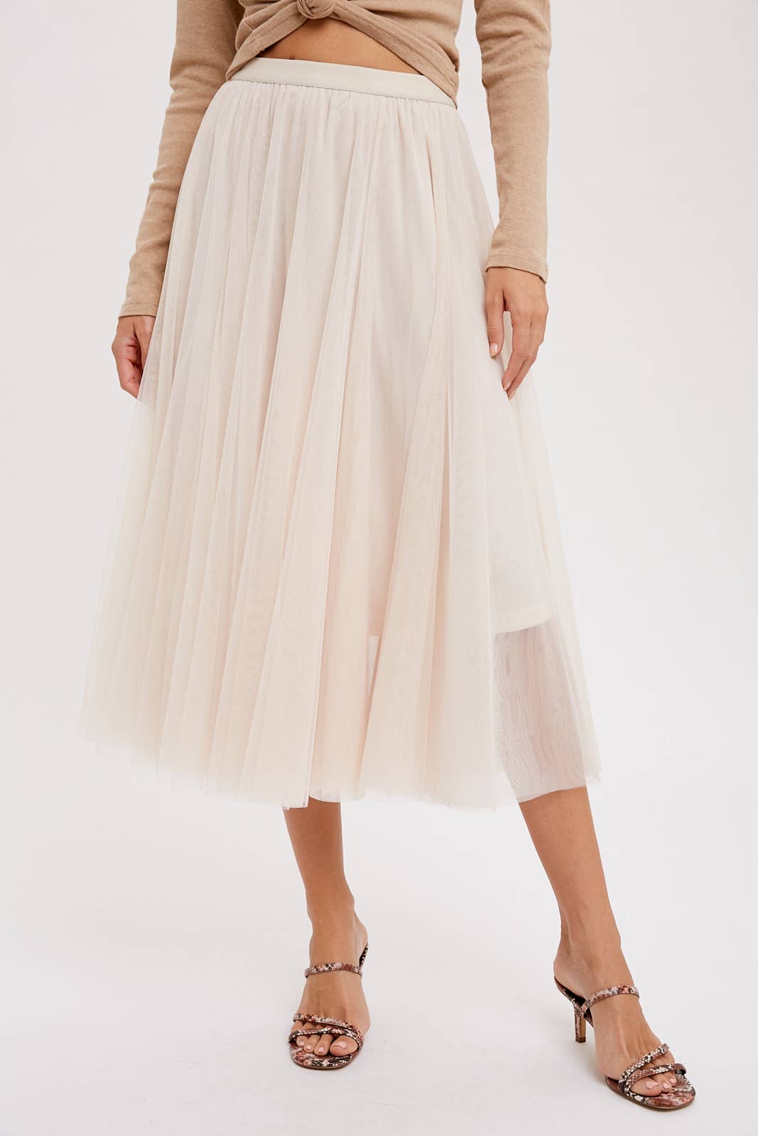 Tulle Midi Skirt