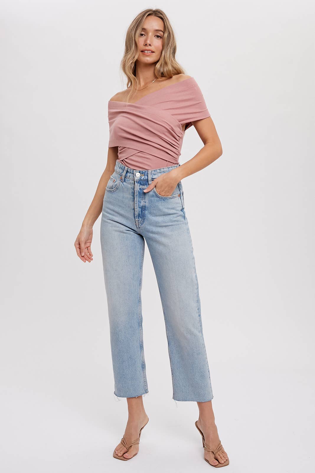 Off Shoulder Knit Top