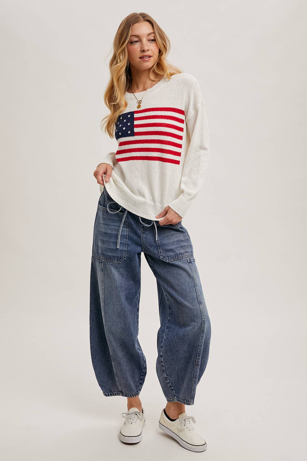 American Flag Knit Sweater