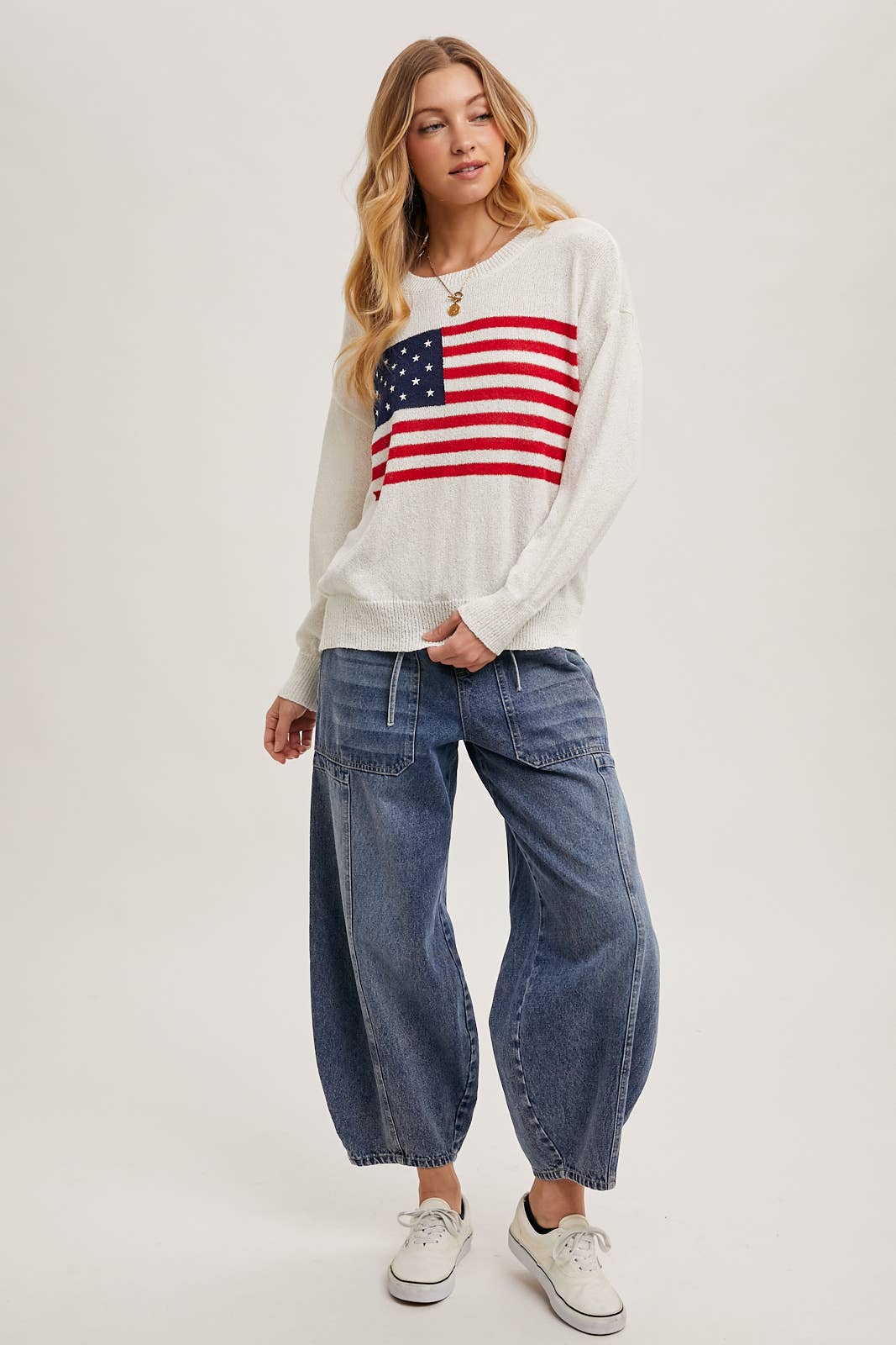 American Flag Knit Sweater