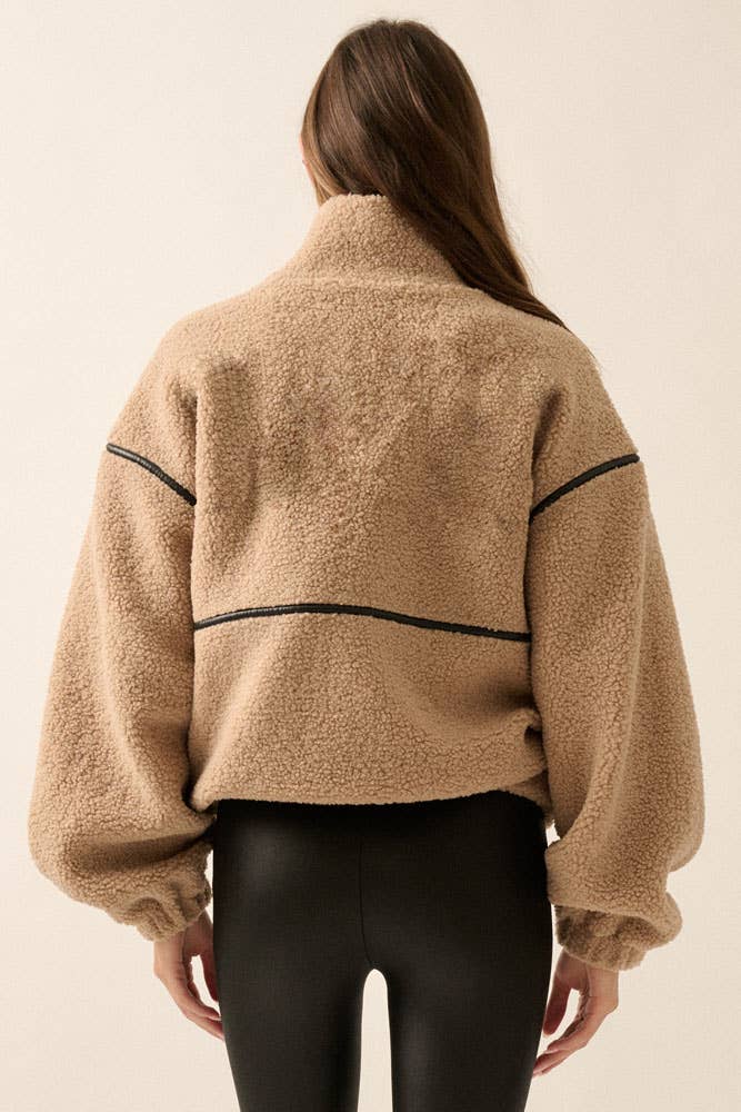 Sherpa Fleece Zip-Up Jacket