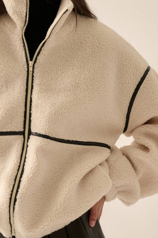 Sherpa Fleece Zip-Up Jacket