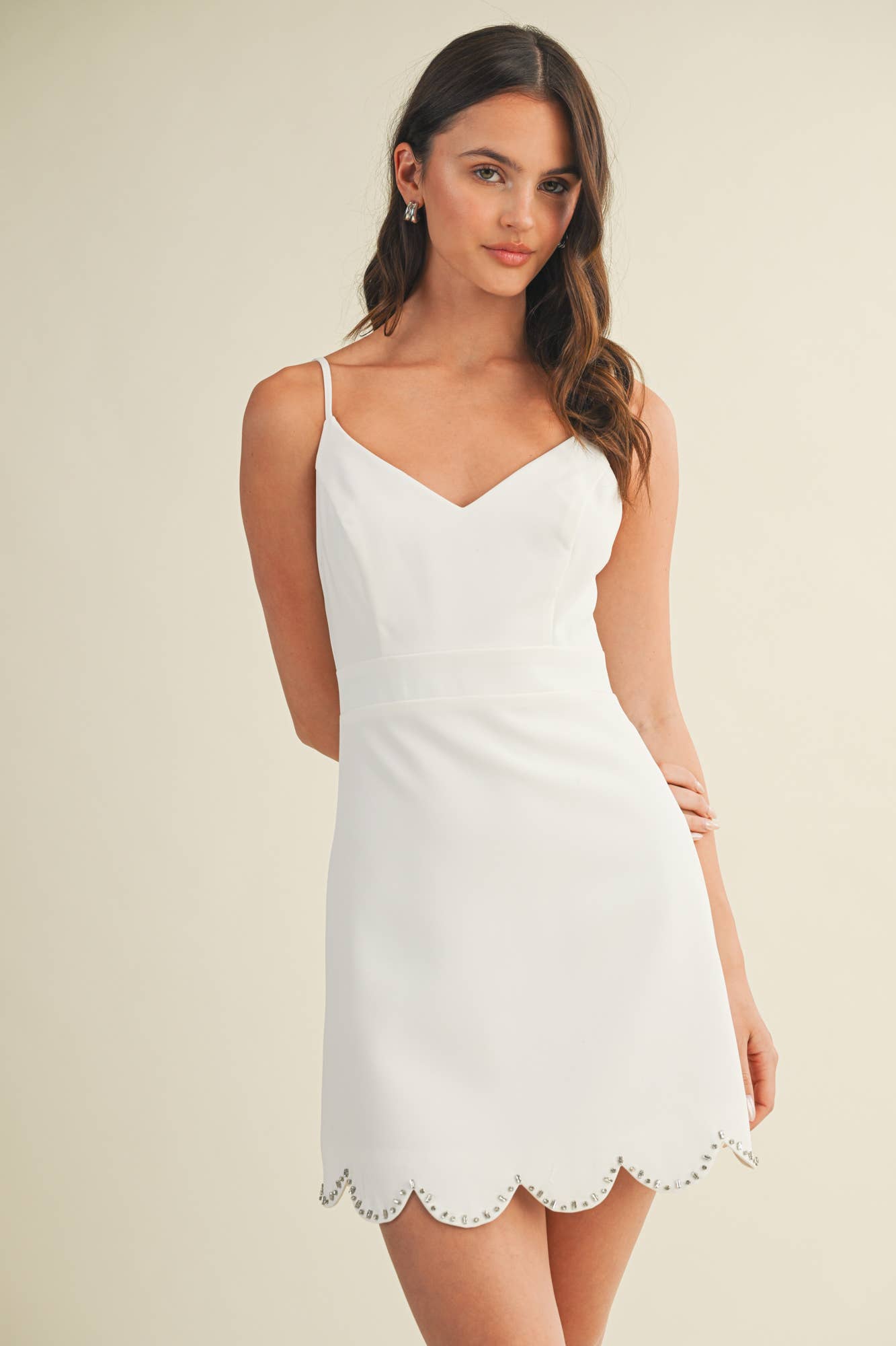 SCALLOP EDGE DRESS