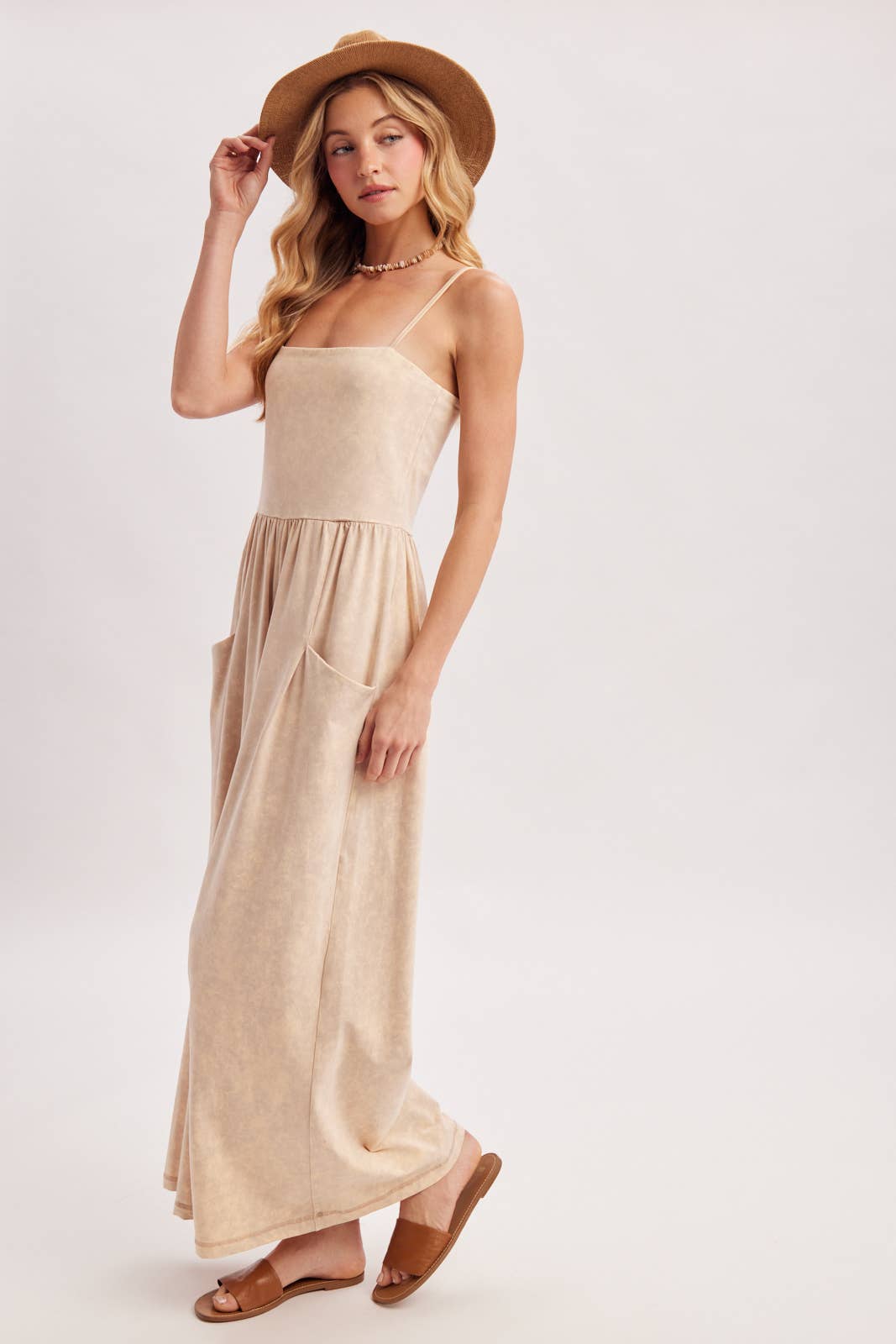 Washed Sleeveless Jumpsuit