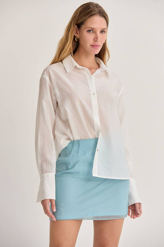 Nadia Sheer Button Up