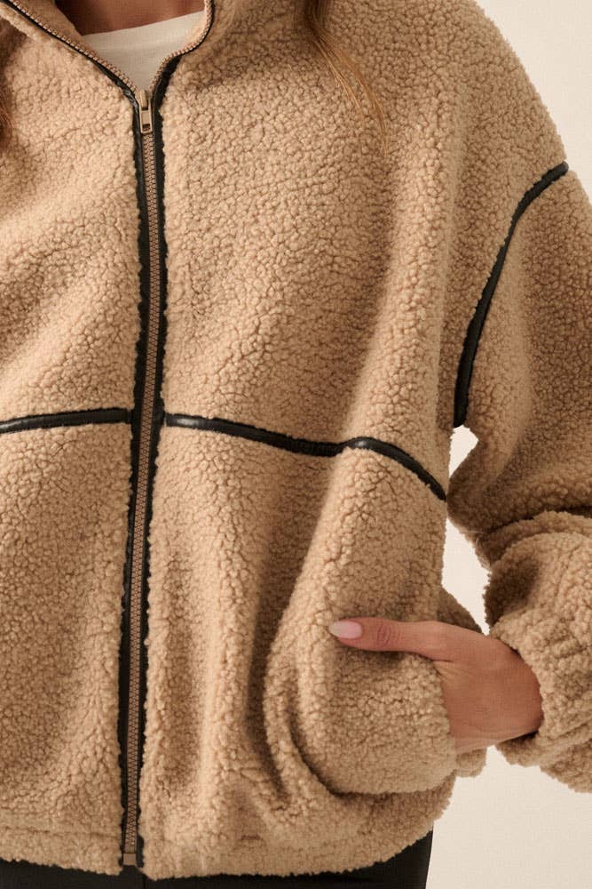 Sherpa Fleece Zip-Up Jacket