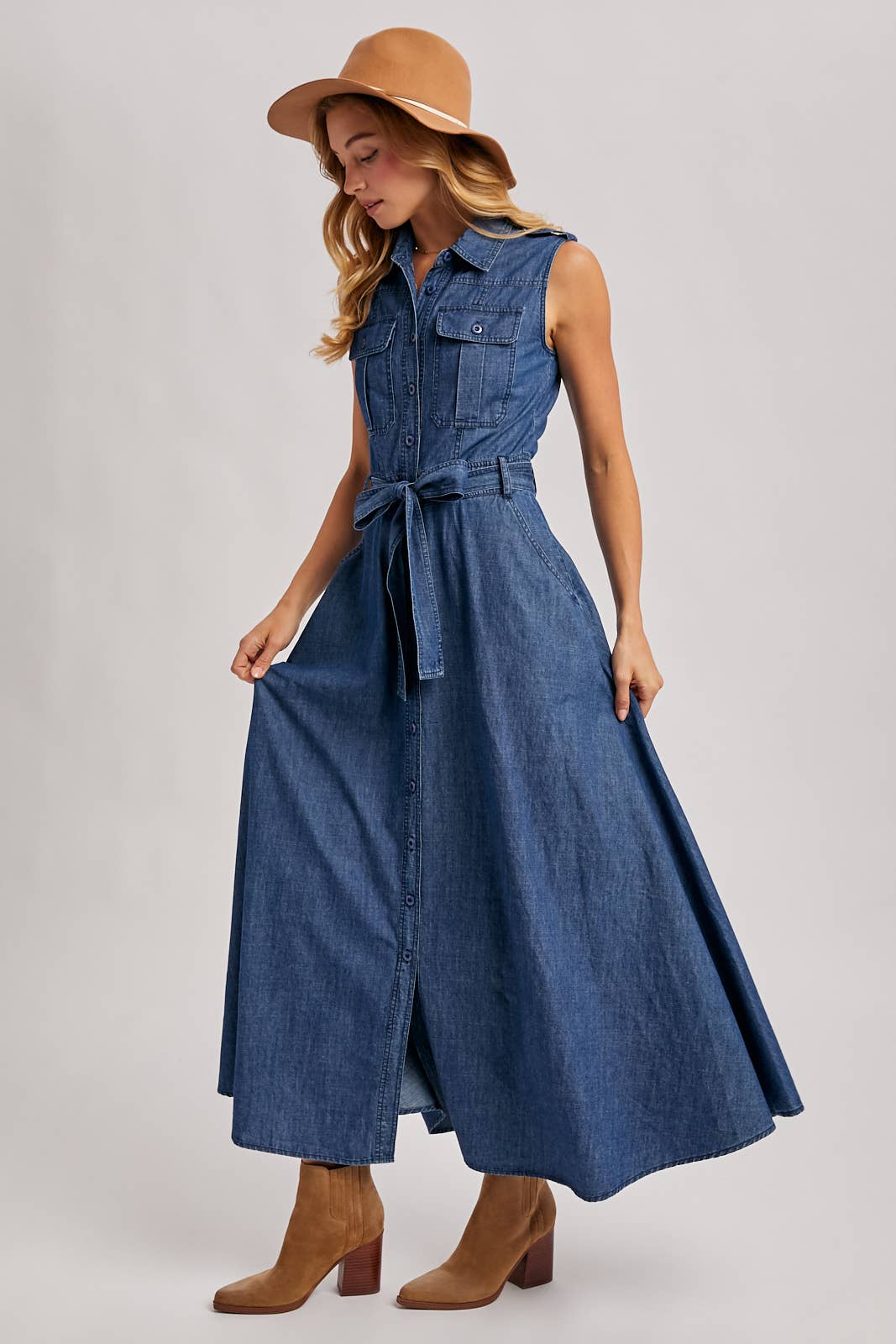 Denim Maxi Dress