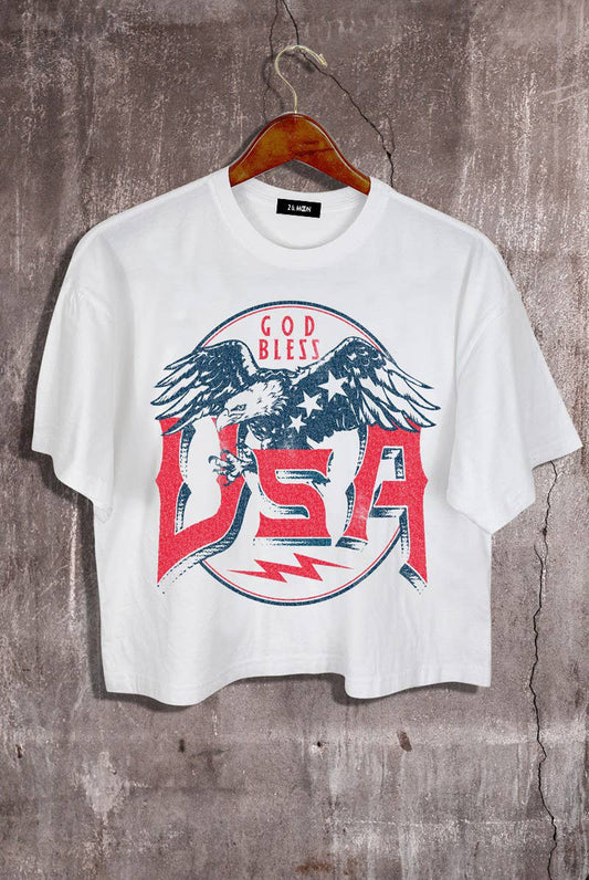 USA Graphic Crop Tee