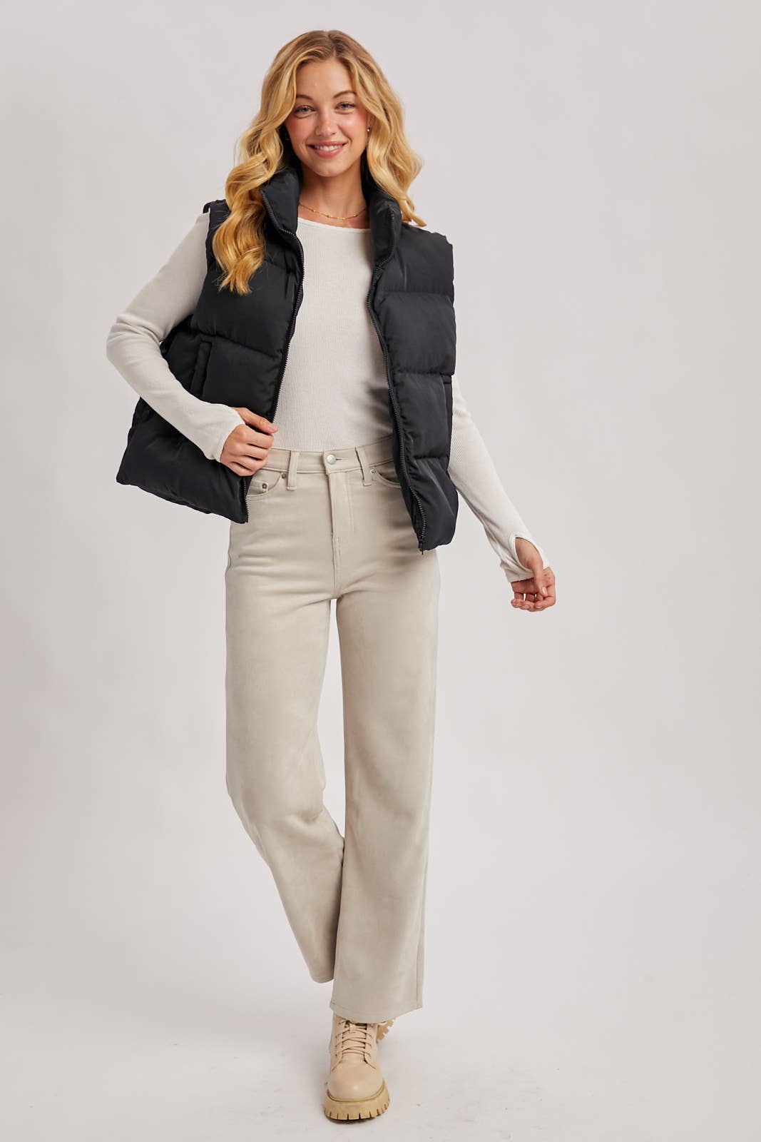 SALE | ZIPPER FRONT PUFFER VEST