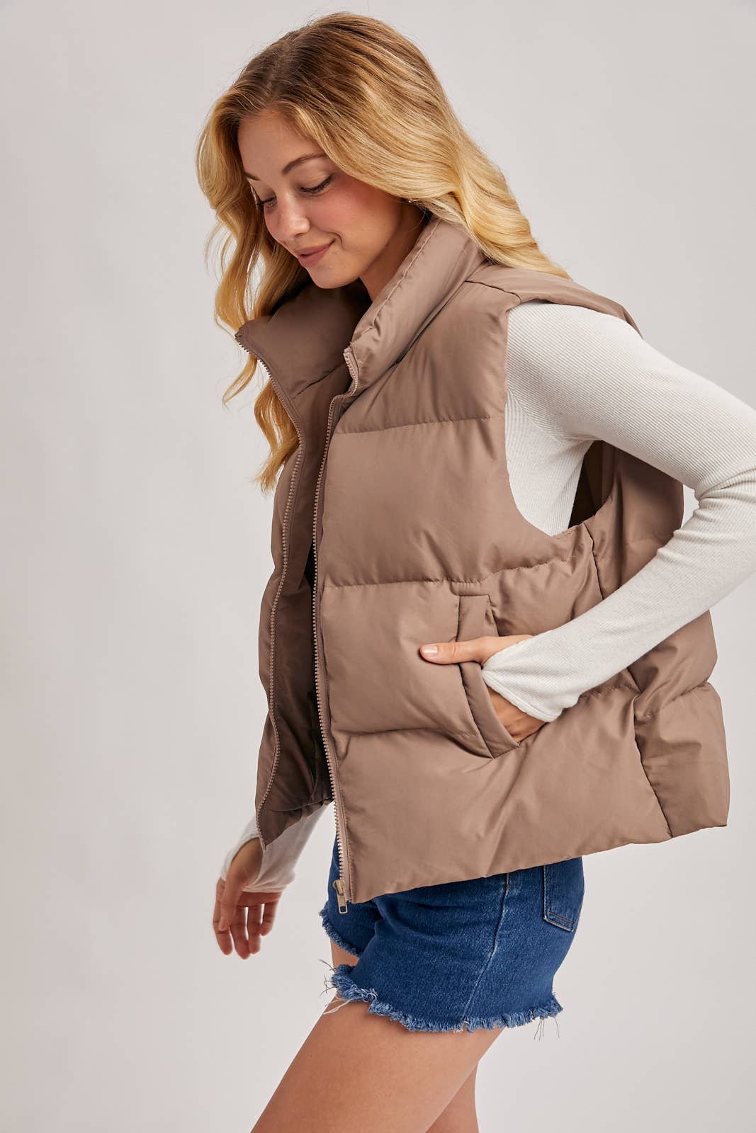 SALE | ZIPPER FRONT PUFFER VEST