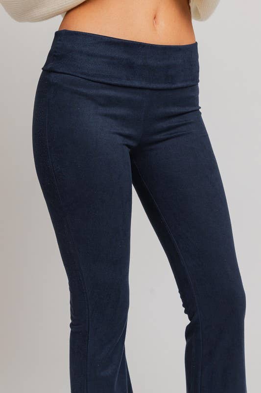 Suede Flare Leggings