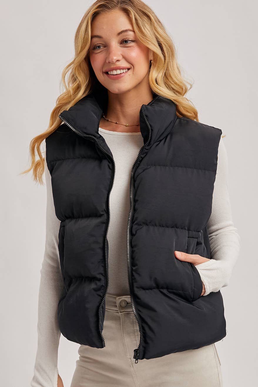 SALE | ZIPPER FRONT PUFFER VEST