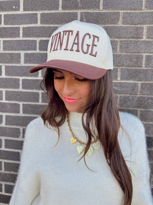 Vintage 3D Embroidered Hat