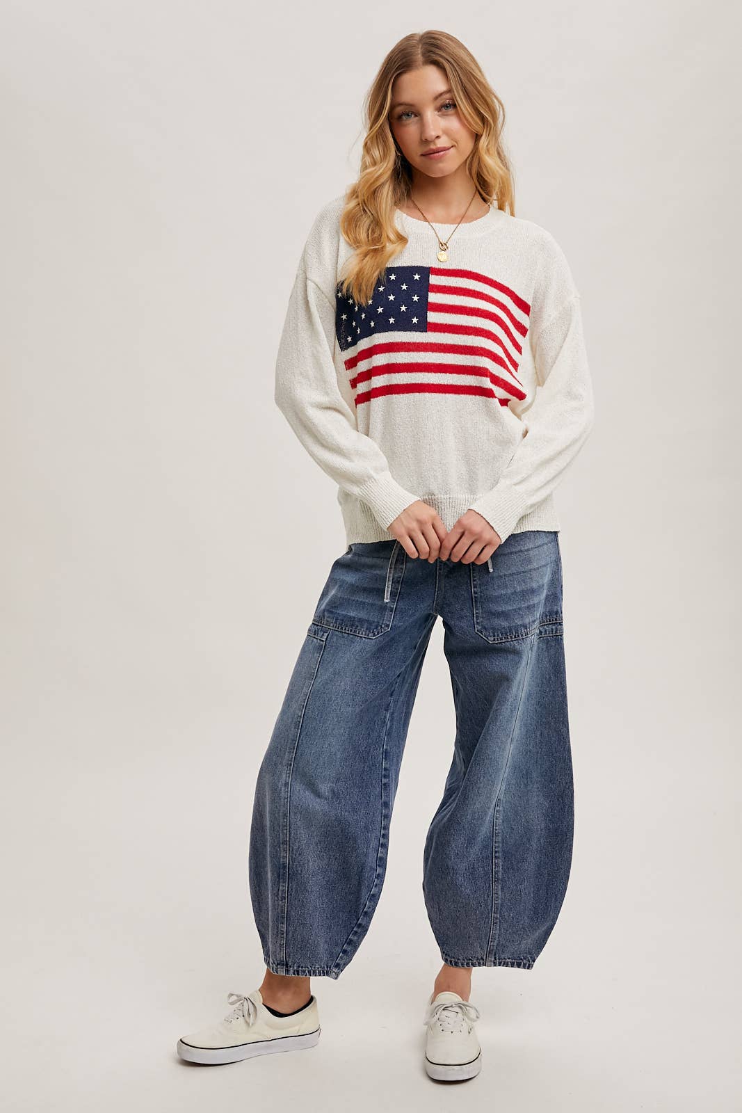 American Flag Knit Sweater