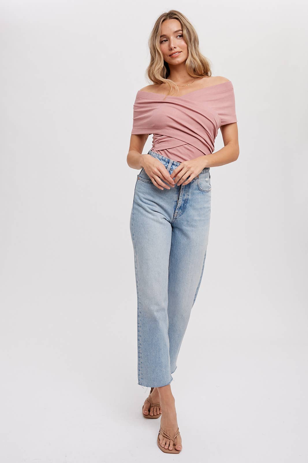 Off Shoulder Knit Top