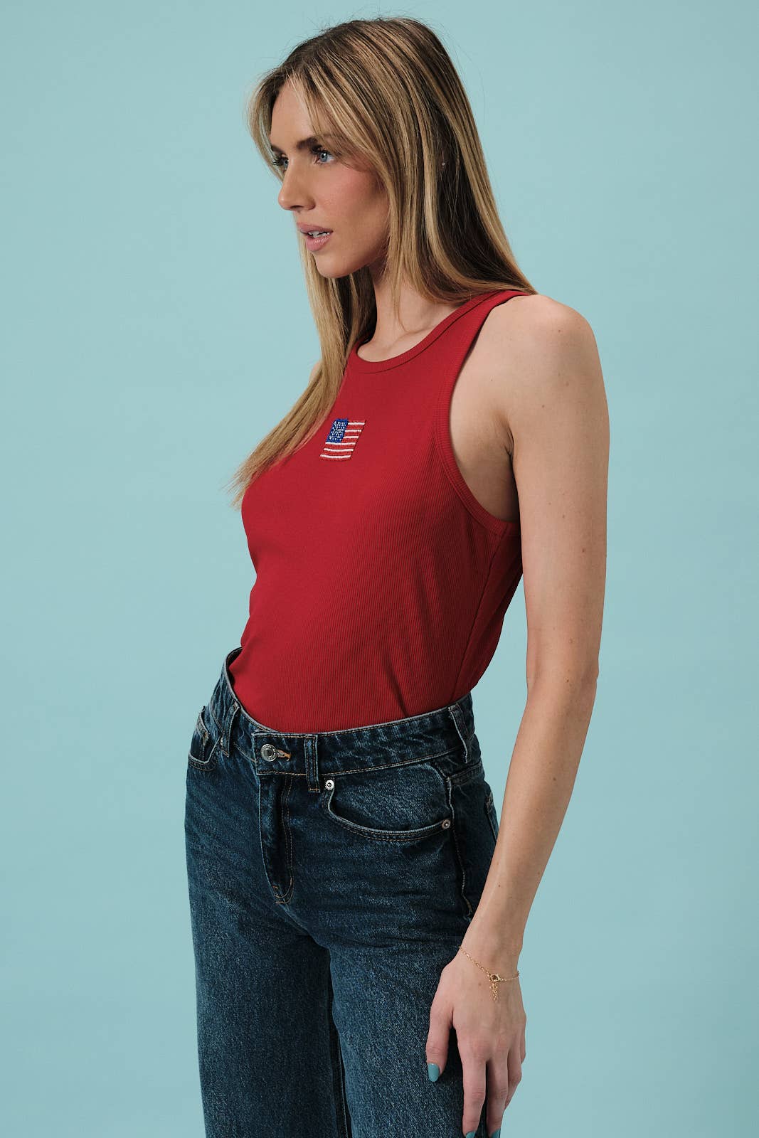 USA Ribbed Tank
