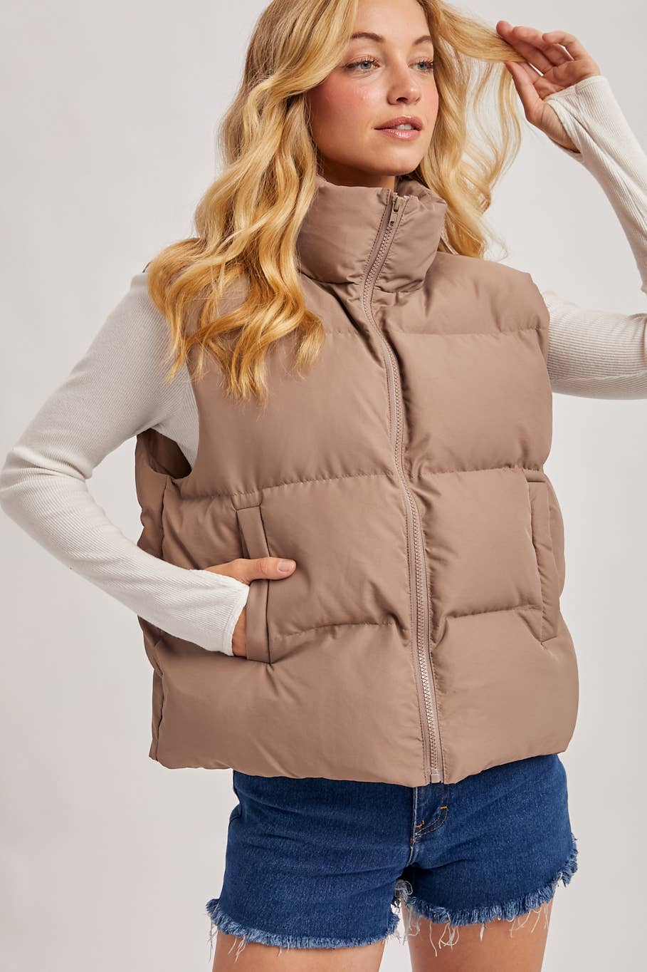 SALE | ZIPPER FRONT PUFFER VEST