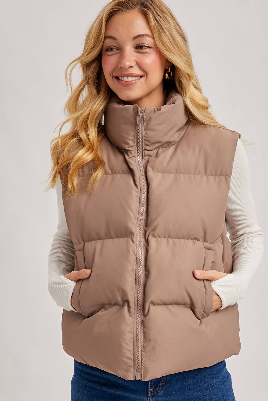 SALE | ZIPPER FRONT PUFFER VEST