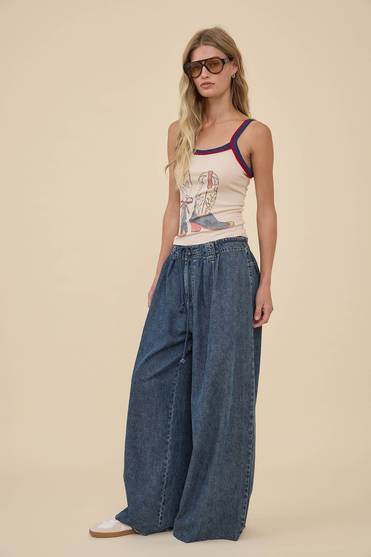 Vintage Cowboy Boots Rib Tank