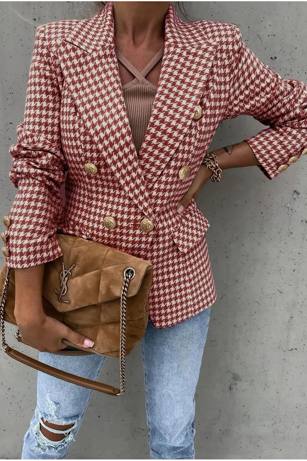 Houndstooth Blazer