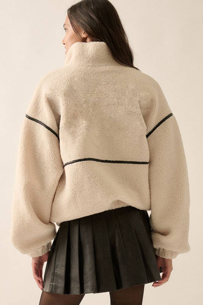 Sherpa Fleece Zip-Up Jacket