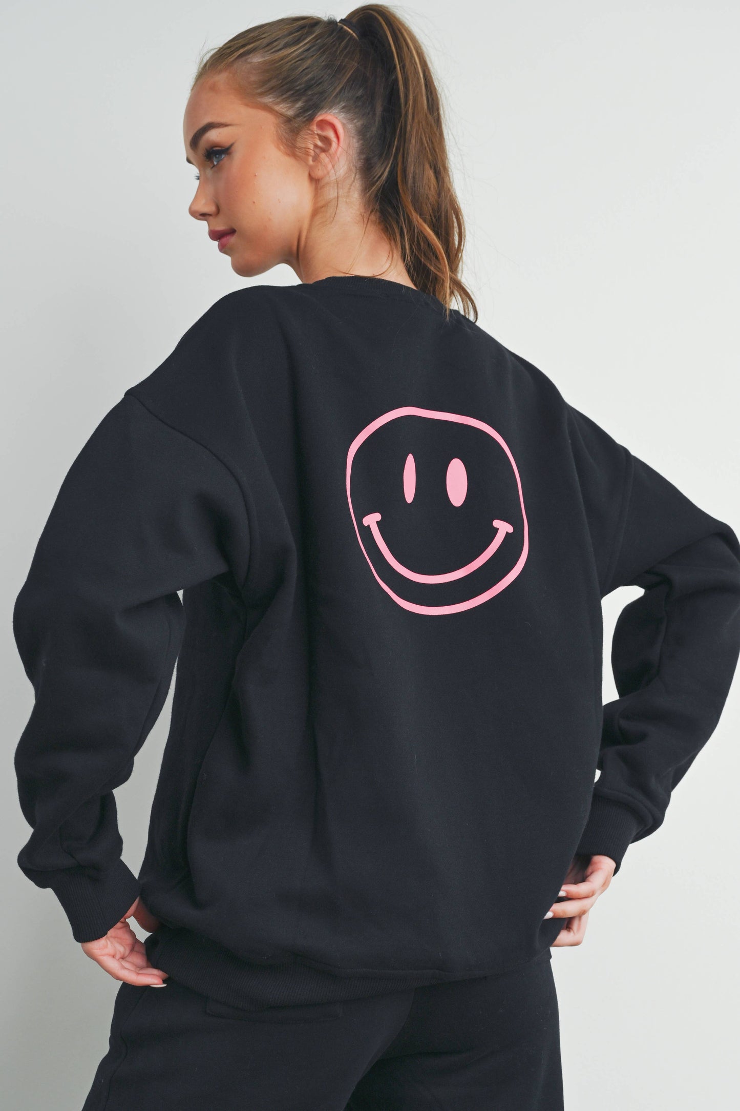 FRENCH TERRY FLEECE WITH EMBROIDERED SWEATSHIRT