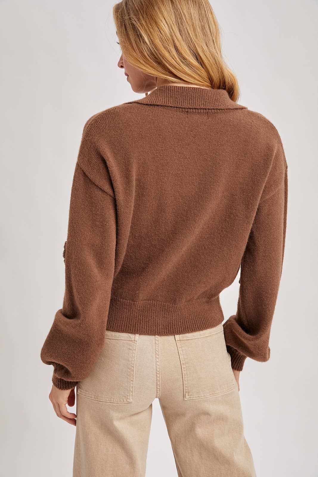 Floral Button Down Knit Cardigan