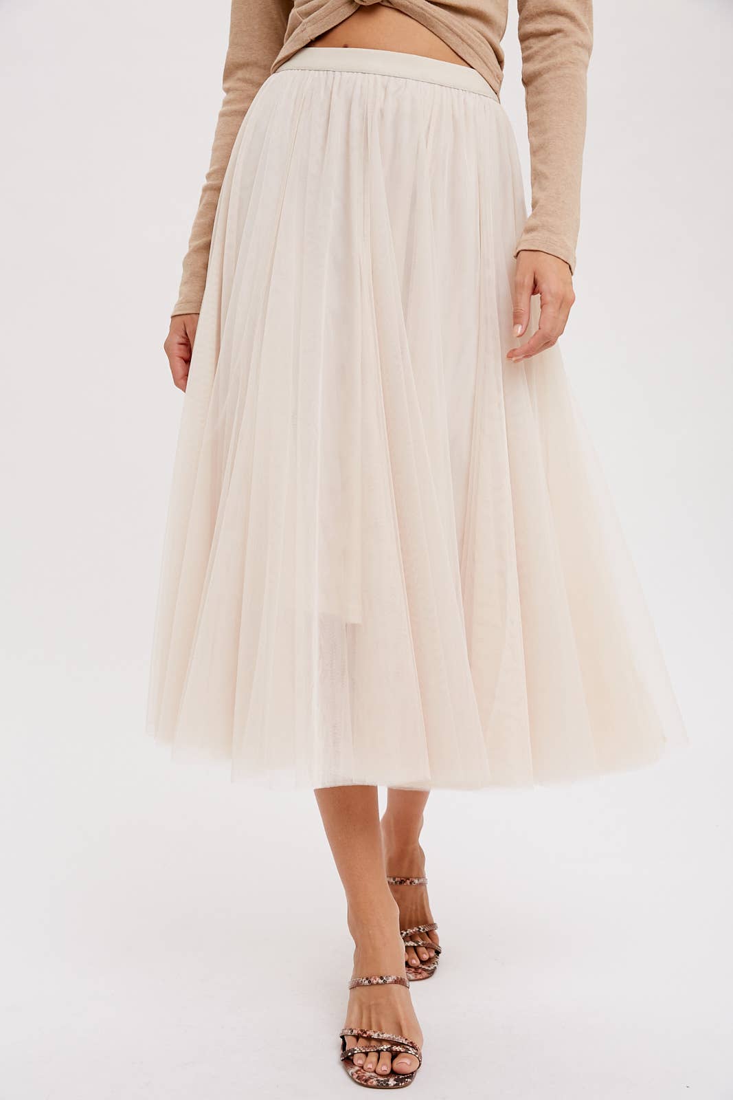 Tulle Midi Skirt