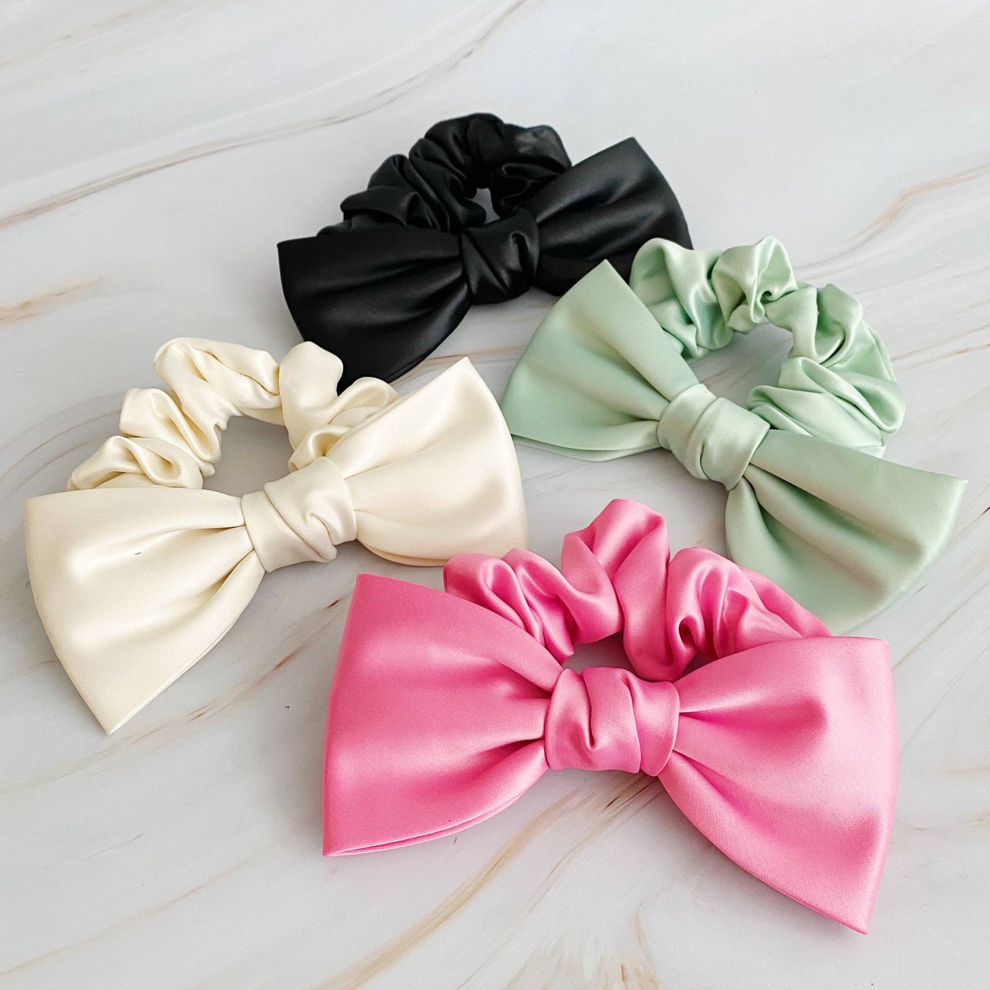 Satin Bow Tie Hair Scrunch