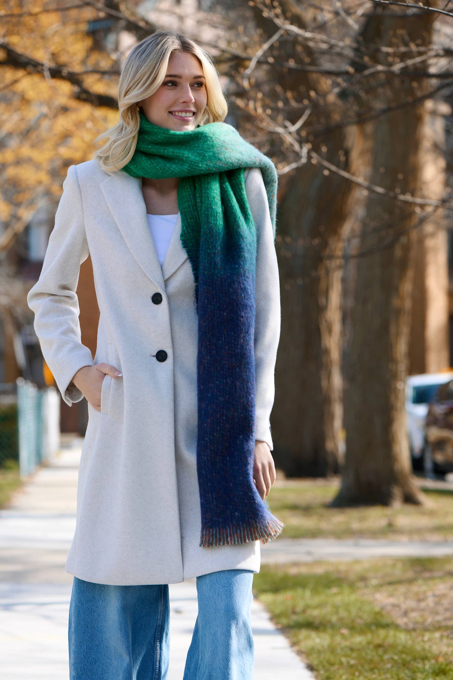 TANYA SCARF - GREEN
