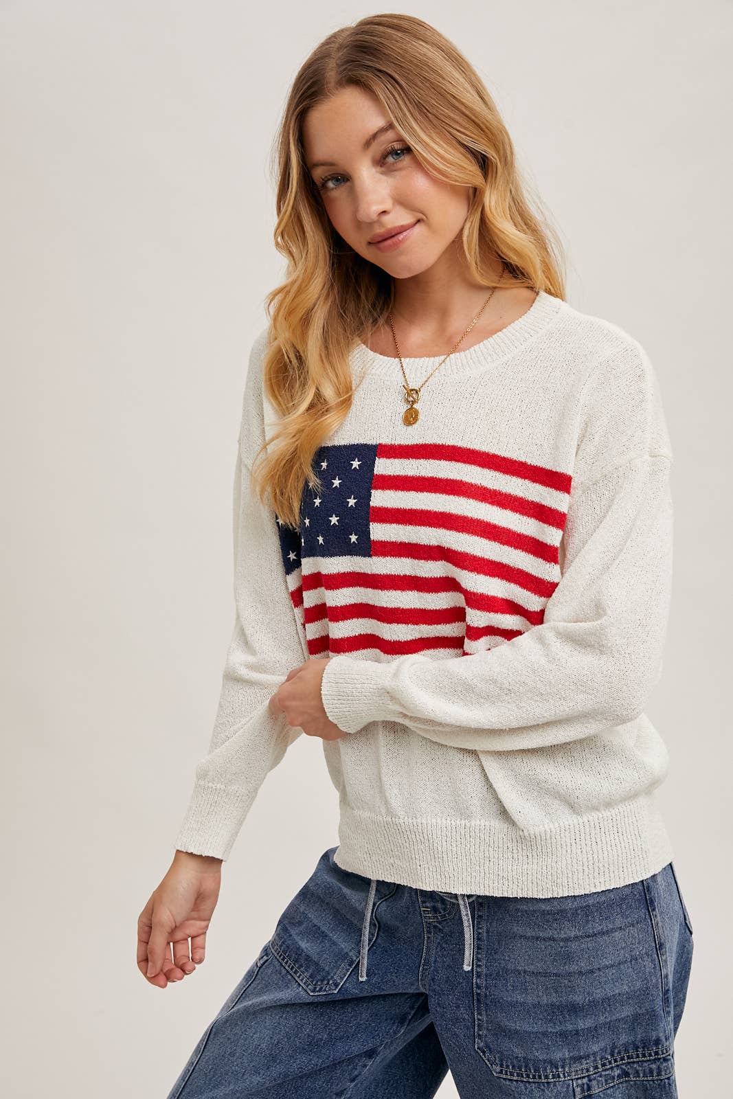 American Flag Knit Sweater