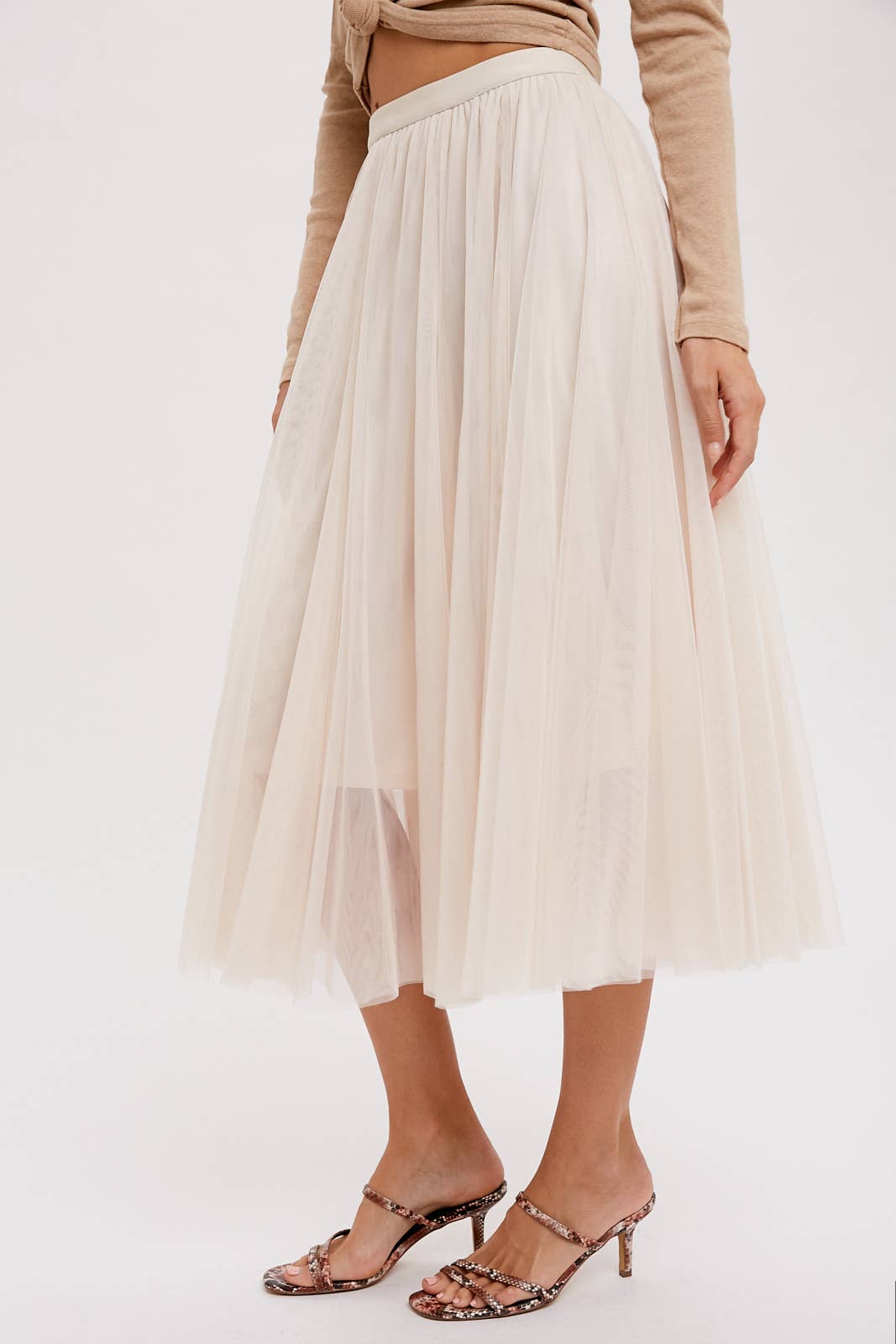 Tulle Midi Skirt