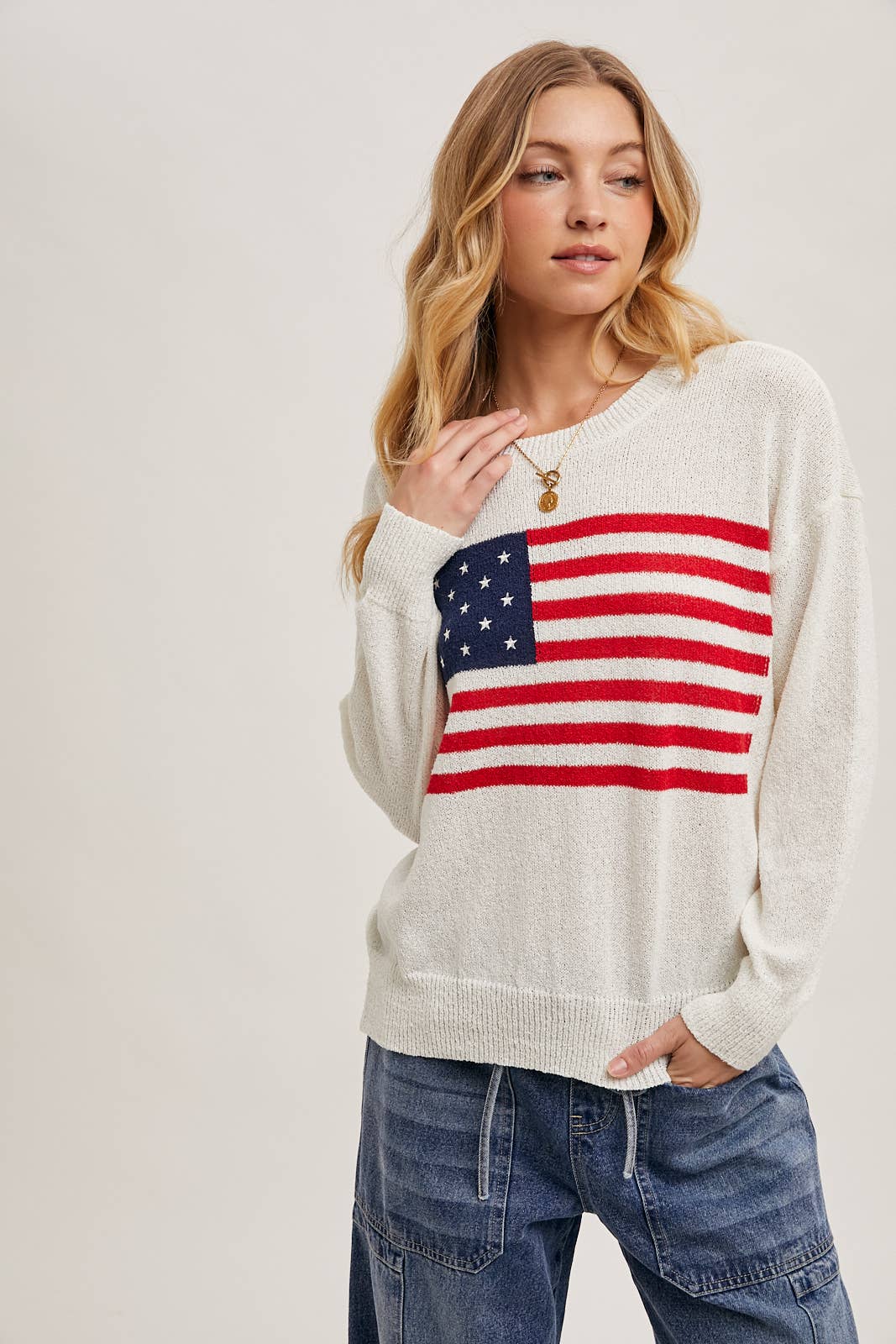 American Flag Knit Sweater