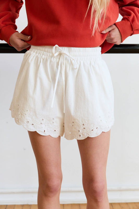 Scallop Eyelet Shorts